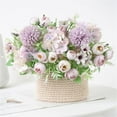 thumbnail image 4 of Bouanq Artificial Flowers,Fake Peony Silk Hydrangea Bouquet Decor Plastic Carnations Daisy Realistic Flower Arrangements Wedding Decoration Table Centerpieces,for Home Office Party Decor, 4 of 5