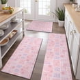 thumbnail image 2 of Pioneer Flower Floral Print Pattern Kitchen Rugs Sets Of 3,Kitchen Runner Rugs Non Skid Washable,Decorative Kitchen Floor Mats for Kitchen,Sink,Laundry,17X30 Inch + 17X47 Inch + 17X59 Inch, 2 of 6