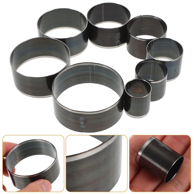 IDEANATEGRATE 8Ud Kit De Herramientas Para Cuero Con Circular De Metal Color Plateado Para Manualidades