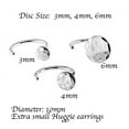 thumbnail image 5 of Half Huggie Hammered Silver Disc Hoop Earrings for Women Tiny Cartilage Stud Piercing Earring Hypoallergenic Screw Back Dainty Hug Cartilage (7mm | 1 Pair, 20 Gauge), 5 of 8