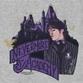 thumbnail image 2 of Men's Wednesday Nevermore Academy  Graphic Tee Athletic Heather X Large, 2 of 5