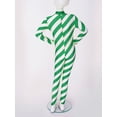 thumbnail image 7 of YONGHS Girls Christmas Candy Cane Striped Bodysuit Unitard Turtleneck Long Sleeve Gymnastics Dance Jumpsuit Green 16, 7 of 7