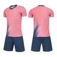 thumbnail image 2 of ATOGUTA Boys Soccer Jersey Set 2 Piece Short Sleeve Soccer Jersey Kids Shirt and Boys Soccer Shorts Youth Activewear Set Size 4T-14, Pink, 2 of 8