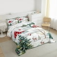 thumbnail image 3 of Manfei Christmas Deer Child Full Size Comforter Sets, Rustic Farmhouse Cabin Bedding Comforter Set, Winter Western Festival Reversible Bedding Sets, Lightweight Room Decor, 3-Piece, 3 of 8
