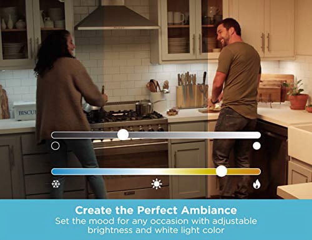 BLACK+DECKER Works with Alexa Smart Under Cabinet Lighting Kit, Adjustable LEDs, (3) 9" Bars - A Certified for Humans Device