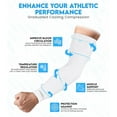 thumbnail image 3 of Exxact Sports Compression Arm Sleeves for Men & Women, 1 Pair Performance Sleeves for Baseball, Football, Youth & Adult Sizes - (White Solid, AXL), 3 of 7