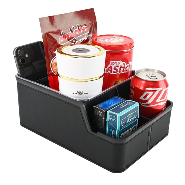 Organizador de almacenamiento para coche entre asientos con portavasos