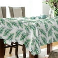 thumbnail image 3 of Tropical Palm Leaves Rectangle Tablecloth, Dust Proof Anti Wrinkle Wipeable Table Cloth Tabletop for of Dinner Kitchen Wedding Holiday Party 60"x108" Home Decor, 3 of 7