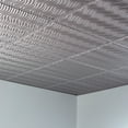 thumbnail image 2 of FASÄDE Current Decorative Vinyl 2ft x 2ft Lay in Ceiling Panel in Argent Silver (5 Pack), 2 of 5