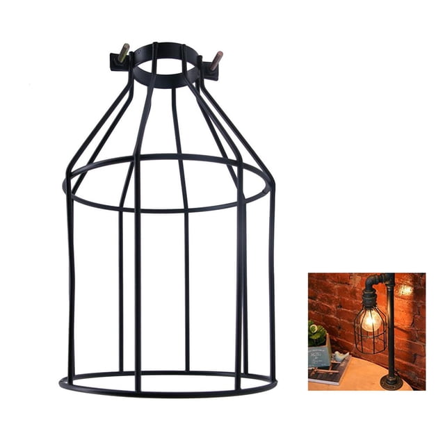 Pantalla De Jaula Vintage, Protector De Lámpara De Metal Industrial Para Accesorio De Iluminación Colgante Diy, Lámpara De Pared De Luz De Techo Noticed HA025518-05