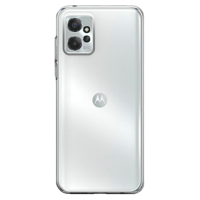 MUNDAZE Motorola Moto G Power 2023 Shockproof Clear Hybrid Protective Phone Case Hard Soft Double Layer Cover