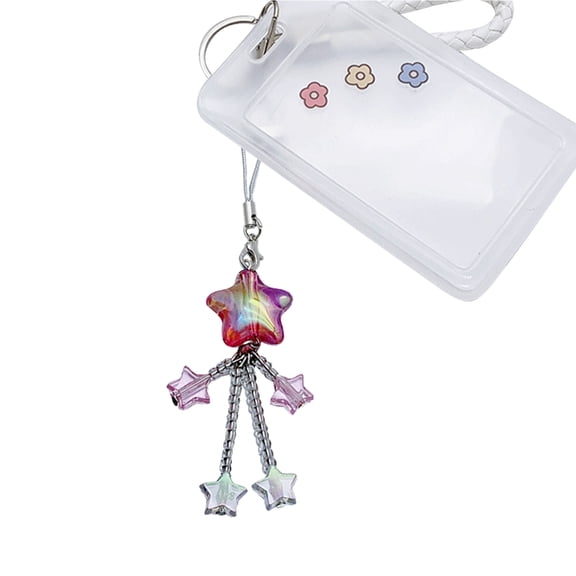WINDLAND Star Bead Tassels Pendant Phone Strap Portable Hanging Lanyard for Girls