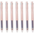 thumbnail image 1 of WWS-- 7 Pack de Stylos à Bille Multicolores 0.5, Stylos Colorés 3-en-1 Pointe Fine, Stylo à Bille Rétractable avec Clip de Poche pour Planificateur Journalisation Écriture (Rose), 1 of 4