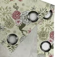 thumbnail image 4 of Ambesonne Winter Grommet Curtain, Deer Flowers Christmas, 50" x 108", Olive Green Pale Green, 4 of 6