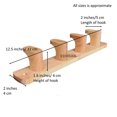 thumbnail image 2 of Wall hooks, Wooden Clothes Hooks For Mount On Wall And Doors, Wooden Wall Hooks, Pack Of 2 Pieces, 2 of 4