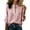 Pink_#01, variant on Heavy Industry Stand Collar Embroidered Blouse, V-Neck Womens Floral Print Long Sleeve Blouse Elegant Spring Top,Brown M