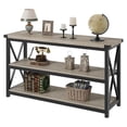 thumbnail image 1 of GloryStar 47" Long Console Table, 3-Tier Entryway Table with Storage Shelves, Rectangular Sofa Table for Entryway, Hallway, Living Room**, 1 of 8
