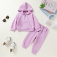 thumbnail image 5 of Younger Tree Baby Boy Girl Clothes Fall Winter Solid Color Zipper Long Sleeve Hoodie Sweatsuit and Sweatpants Outfits for 2-3T, 5 of 8