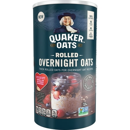 Quaker Rolled Overnight Oats, 19 oz Canister (Best Way To Make Overnight Oats)