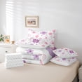 thumbnail image 6 of Homewish Cute Cartoon Flower 7pcs Bedding Comforter Set,Colorful Daisy Queen Bedding Sets,White Pink Purple Queen Sheet Sets For Girls,Ultra Soft Home Decor Reversible, 6 of 8