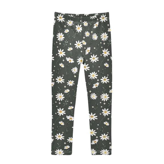 Daisies Printed Leggings Yoga Pants for in 4t to 10t