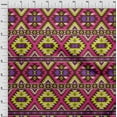 thumbnail image 4 of oneOone Georgette Viscose Fuschia Pink Fabric African Aztech Craft Projects Decor Fabric Printed By The Yard 42 Inch Wide, 4 of 4