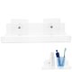 thumbnail image 1 of Estante de almacenamiento de pared de acrílico transparente en forma de U para baño, sin perforaciones, 1 of 6