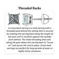 thumbnail image 5 of Princess Diamond Stud Earrings CVD Lab Grown, E-F Color VS-SI, 0.65ctw (0.65ctw to 0.69ctw) 14K White Gold Threaded, 5 of 7