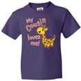 thumbnail image 3 of Inktastic My Cousin Loves me- cute giraffe Youth T-Shirt, 3 of 5
