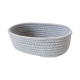 thumbnail image 2 of Small Storage Bin, Bathroom Organizer, Closet Organizer, Storage Basket, 10X6X3 Inch 1Pc Light Grey Cotton Rope Woven Basket, Portable Low Profile Organizer for Under Desk,, 2 of 9