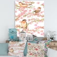 thumbnail image 2 of Designart ' Lovely Birds On Branches Of Flowering Almond ' Traditional Canvas Wall Art Print, 2 of 4