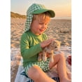thumbnail image 3 of BemeyourBBs Toddler Baby Boy 2 Piece Swimsuit with Sun Hat Infant Boys Bathing Suit Swimwear UPF 50+ Long Sleeve Rash Guard Swiming Tops and Plaid Swim Trunks Shorts Set Summer Pool Beachwear, 3 of 9