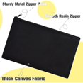 thumbnail image 4 of ZeeDix 8Pcs Black Canvas Blank Pencil Bag DIY Craft Zipper Bag Multipurpose Cosmetic Bag Travel Storage Bag, 4 of 6