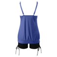 thumbnail image 3 of Swimsuits Women Solid Color Stylish Ruffle Tankini Tops with Boyshorts Dark Blue Bathing Suits for Women L, 3 of 6