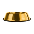 thumbnail image 2 of Platinum Pets 10081 Non-Tip Embossed Bowl Stainless Steel Dog Bowl, 24K Gold, Medium, 2 of 6