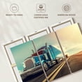 thumbnail image 6 of Elephant Stock Truck Wall Art - Horizontal Multi Panel Canvas - Living Room Wall Decor - Transportation Multi Panel - Teal And Gray Decor - 50" x 32", 6 of 8