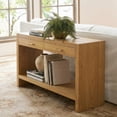 thumbnail image 1 of Console Table with Storage Wooden Entryway Table with Drawers Farmhouse Sofa Table for Living Room, Entryway, Hallway, 1 of 13