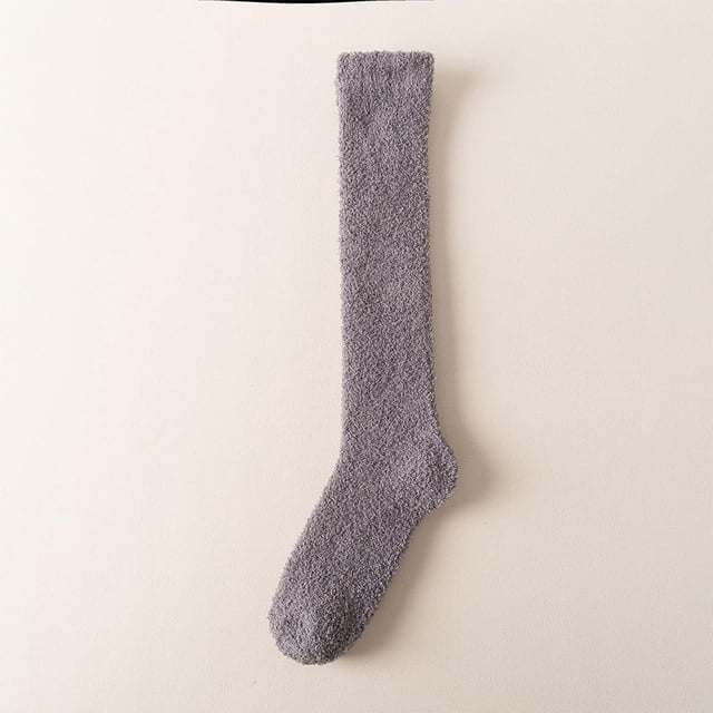 Women's Solid Shank Thickening Winter Warm Sleeping Socks Soft Wool Blend Home Comfort