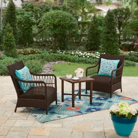 Better Homes Gardens Hayward 3 Piece Wicker Motion Patio Chat