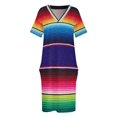 thumbnail image 3 of Sarape de México - Vestido festivo con bolsillos para mujer, mono de verano, vestidos de fiesta estilo coreano, 3 of 6