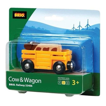 メール便OK 木のおもちゃ ブリオ BRIO 木製レール 牛とワゴン 3歳 おもちゃ 知育玩具 入園 入学