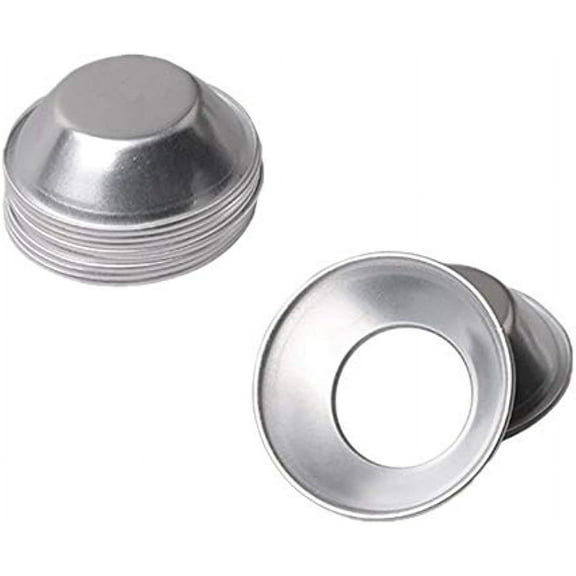 20Pack Egg Tart Molds Tiny Pie Tartlets Dessert Mold Pans Tin Puto Cup Bakeware Cake Cookie Mold, Round Resuable Nonstick (Aluminum)