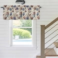 thumbnail image 5 of Kitchen Valances for Window, Spring Summer Blossom Flower Light Filtering Rod Pocket Valance Curtain, Retro Blue White Red Floral Short Curtains Window Topper for Bedroom Bathroom Living Room 42x18in, 5 of 9