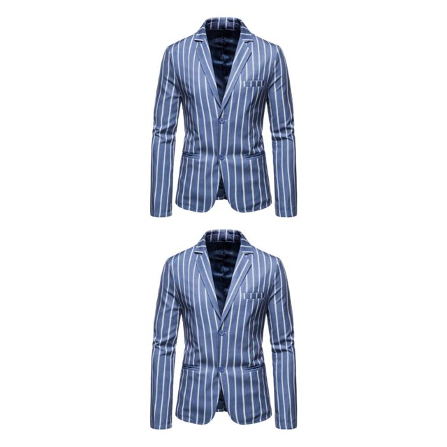 Transemion Slim Fit Suit Coat For Flattering And Sophisticated Look Professional Look blue XL 2Set
