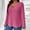 Hot Pink, variant on Womens Plus Size Sweaters, Casual Fall Winter V-neck Long Sleeve Pullover Top Black 5XL
