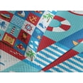 thumbnail image 4 of Ambesonne Marine Quilted Bedspread Set 3 Pcs, Cartoon Nautical, Queen Size, Multicolor, 4 of 5