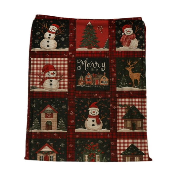 PEIBang Christmas Throw Blanket,Soft Cozy Fleece Blankets,Winter Warm Throw Blanket for Couch Sofa Bed