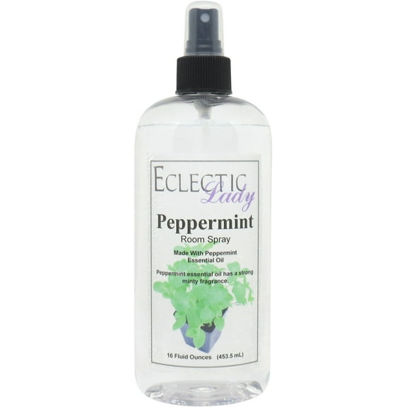 Peppermint Room Spray by Eclectic Lady, 16 Ounces, Fragrant Aromatic Room Mist For Home, Room, Office, Made with Essential Oils
