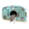 thumbnail image 2 of Small Reptile Gecko Hide Hut Cave Accessories Hamster Bed Hideout Bedding ( Green ), 2 of 10