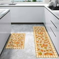 thumbnail image 4 of Fall Maple Leaf 2 Pieces Non-Slip Kitchen Mat Set Thanksgiving Farmhouse Wood Orange Plaid Soft Door Mat with Rubber Backing,Dirtproof Rugs for Entrance Doorway 15.7x23.6in+15.7x47.2in, 4 of 9